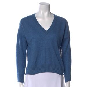Zadig and Voltaire Women's Blue V-Neck Sweater